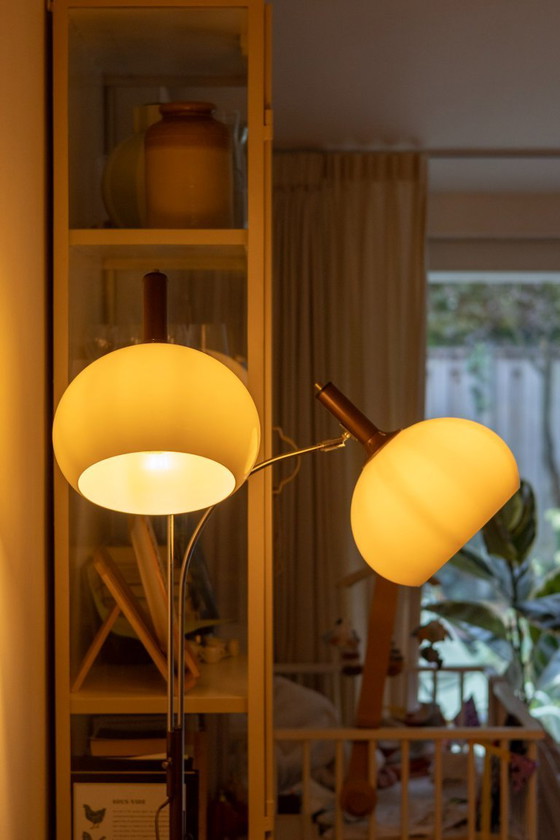 Vintage Dijkstra Floor light with adjustable globes – Dijkstra Lampen, Brass, Plexiglass (photo 4 of 29)