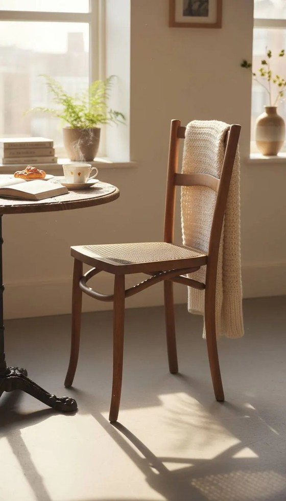Sedia da bistrò impagliata – Sedie da pranzo, Wood, Art Nouveau (photo 12 of 12)