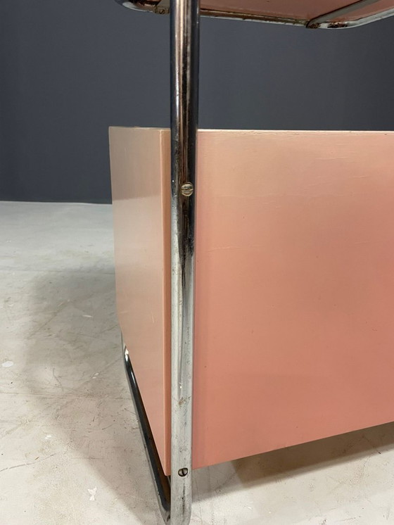 Image 1 of Kovona Bauhaus-stijl nachtkastje, 1950, Tsjecho-Slowakije