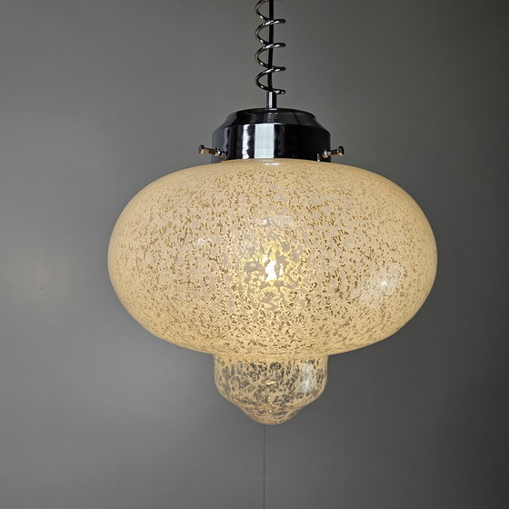 Image 1 of Vintage Italian Pendant Lamp Glass