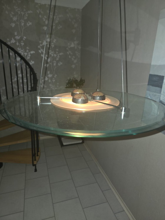 Image 1 of Suspension en verre au design rétro