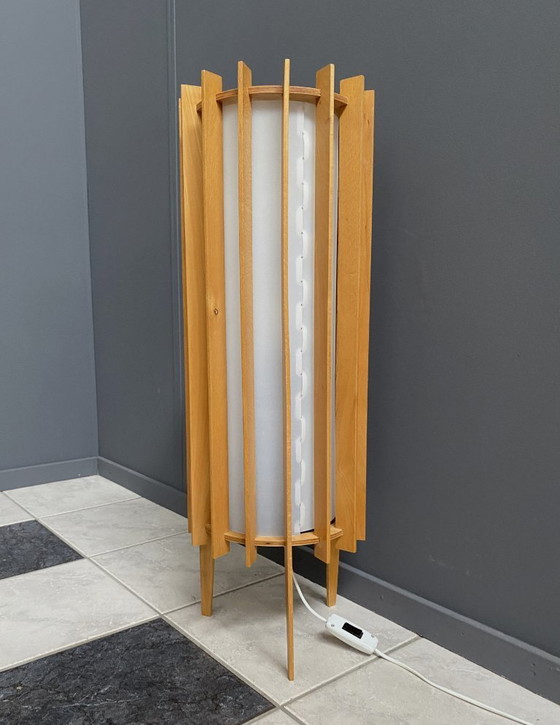 Image 1 of Lampada da tavolo in legno anni '60 Ib Fabiansen