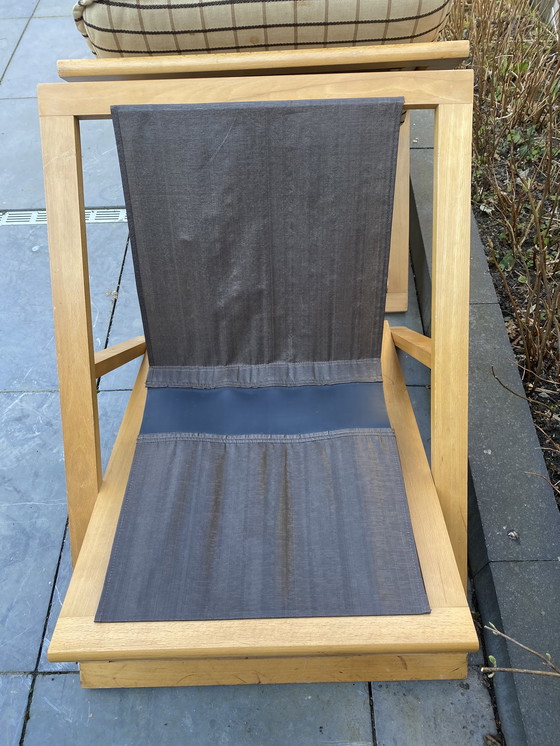 Image 1 of Deux chaises pliantes vintage de design danois, années 70, style plage.