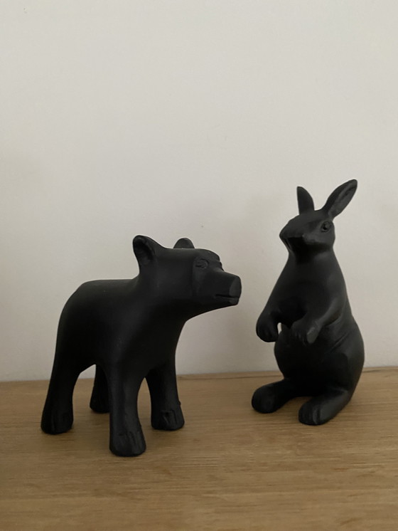 Image 1 of Vintage stalen dierenbeeldjes van Ikea
