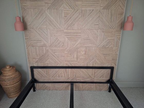 Image 1 of Letto Hans Hansen "Pure Bett" 160x200 - acciaio nero - design minimalista