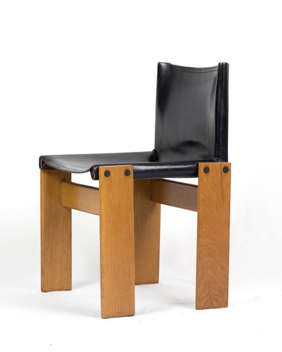 Image 1 of Set di 4 sedie da pranzo Monk di Afra e Tobia Scarpa per Molteni, anni '70.