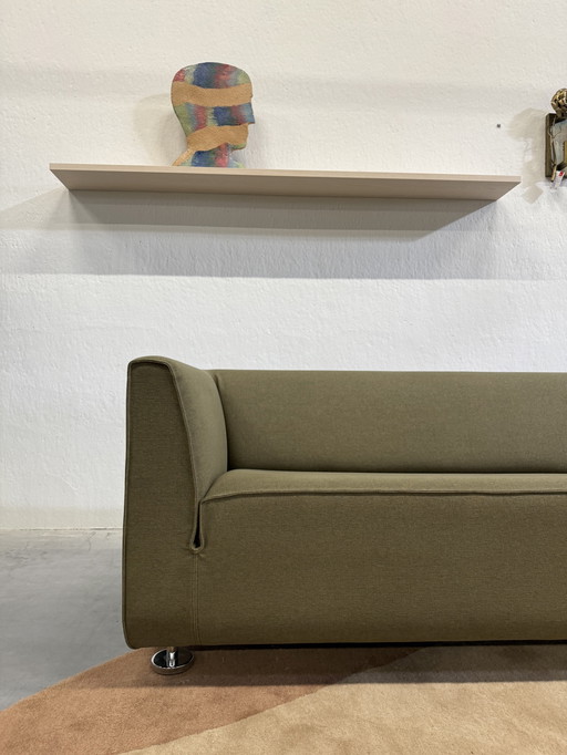 Gelderland 4800 Sofa 2.5 Seater Kvadrat Sahco Clay fabric green 190