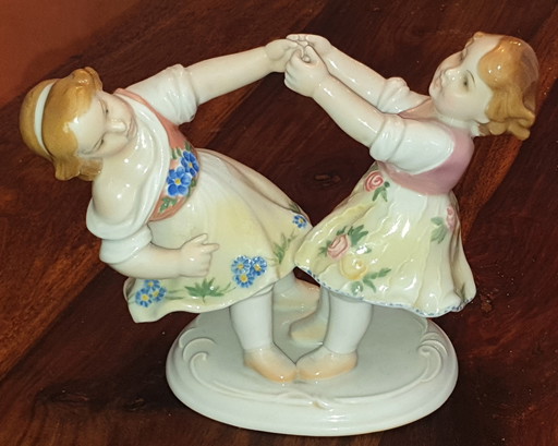 Porcelain figure of a dancing girl Karl Ens Volkstedt