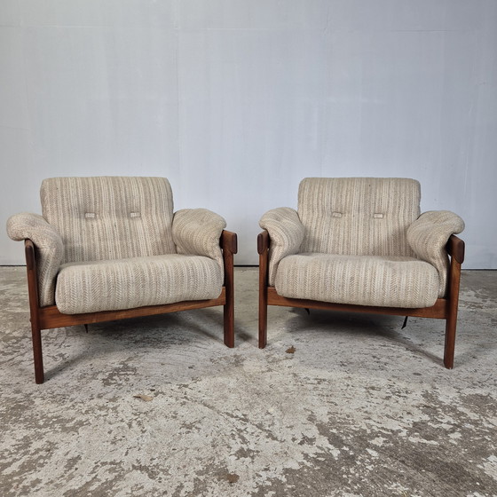 Image 1 of H.W. Klein Bramin vintage jaren 60 lounge relax stoelen teak