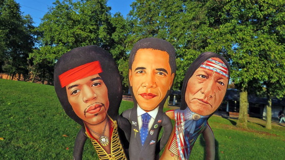 Image 1 of Super Obama Geschenk | Superhelden-Obama-Kunstpuppe | Pop-Art-Barack-Obama-Dekoration | Comic-Sammlerstück