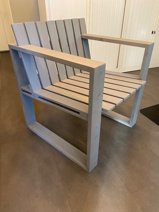 Image 1 of Houten fauteuil/loungestoel/tuinstoel