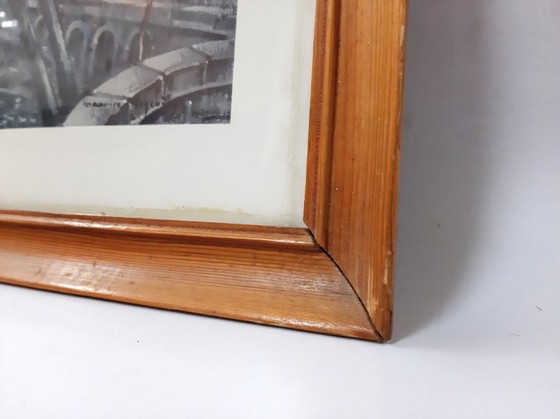 Image 1 of Vintage framed art print Notre-Dame de Paris