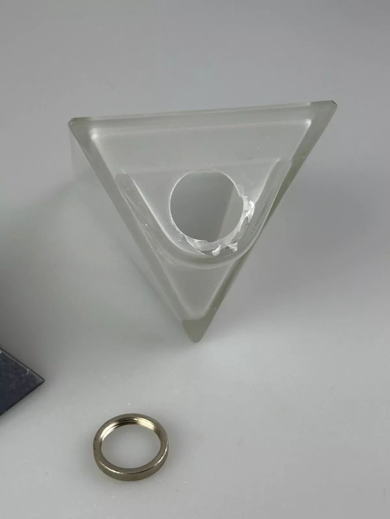 Image 1 of Lampada da parete a cubo Peill &amp; Putzler anni '60 e '70, applique in vetro ghiacciato, era spaziale