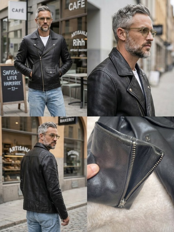 Image 1 of Tiger of Sweden / Jeans - Veste en cuir Poison - Taille S