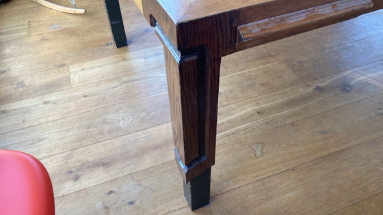 Image 1 of Wooden table 124 x 124 cm from old cabinets