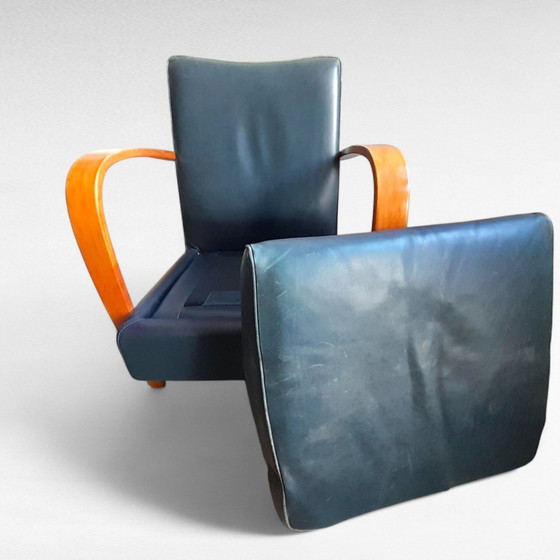 Image 1 of Italiaans Design Baxter Fauteuil, Petrol Groen Leer
