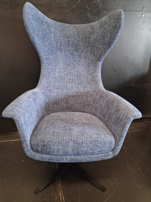 Poltrona girevole blu