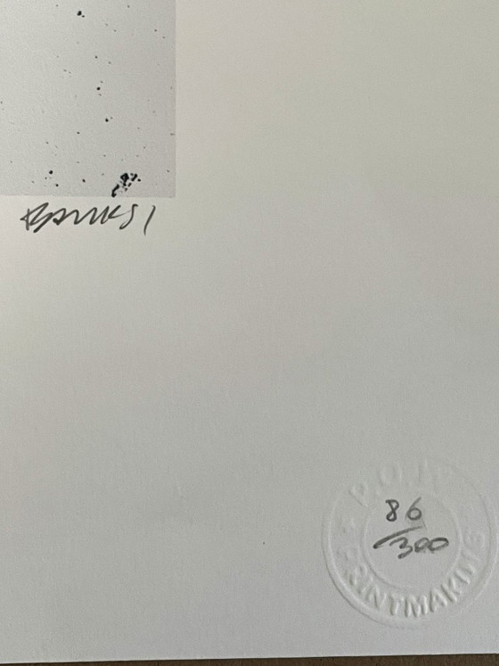 Banksy (1974) - Danger Monkey Pregnant - Barely Legal – Litho's & Zeefdrukken, Paper (photo 5 of 6)
