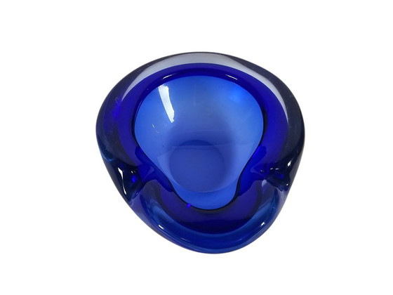 Image 1 of Murano - Sommerso - Flavio Poli  -  transparant  - blauw  - 60's