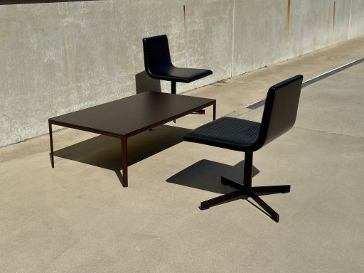 Set 4 B&B Italia | Maxalto leren draaistoelen design Vincent Van Duysen – eetkamerstoelen, Metal, Leather (photo 2 of 15)