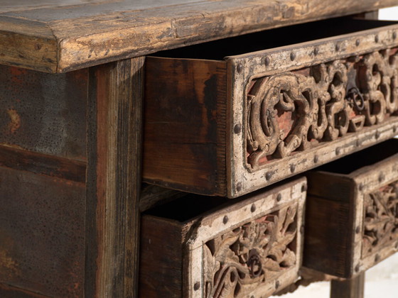 Consola china antigua con calados tallados – China, c. 1900 – Wood (photo 21 of 40)