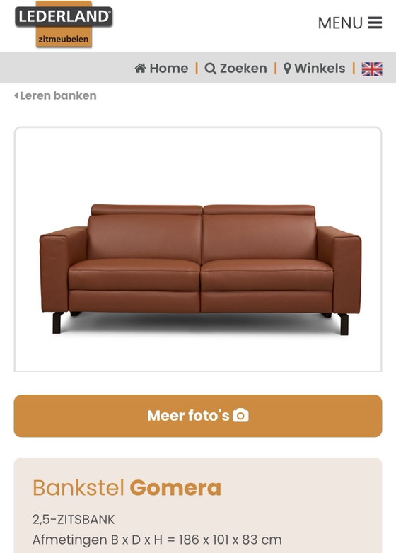 Lederland 3 Zita Gomera Walnut Color 2024 – Sofas, Leather, Metal (photo 6 of 6)