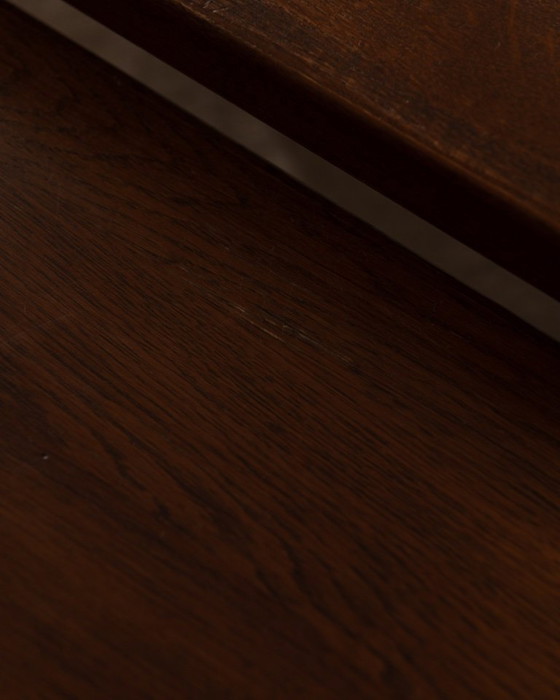 Image 1 of Vintage Brutalist Solid Oak Nesting Tables (Set of 3) – Dutch, 1970s