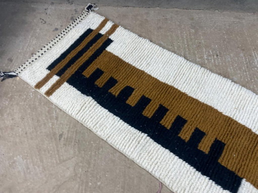 Tapis marocain artisanal en laine 300cmx100cm