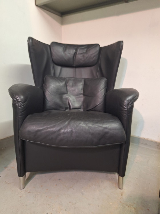 De Sede DS-23 Poltrone + Pouf, Pelle Nera, Nero (foto 3 di 10)