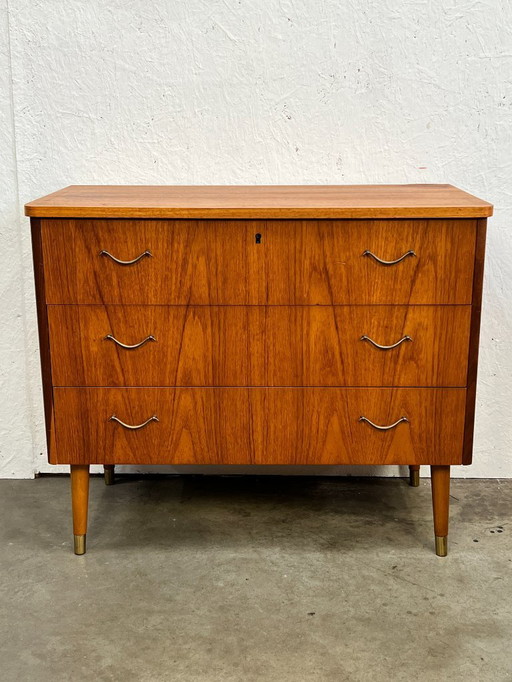 Vintage Midcentury Ladekast, Svensk Möbelindustri Smi, Zweden 1960's