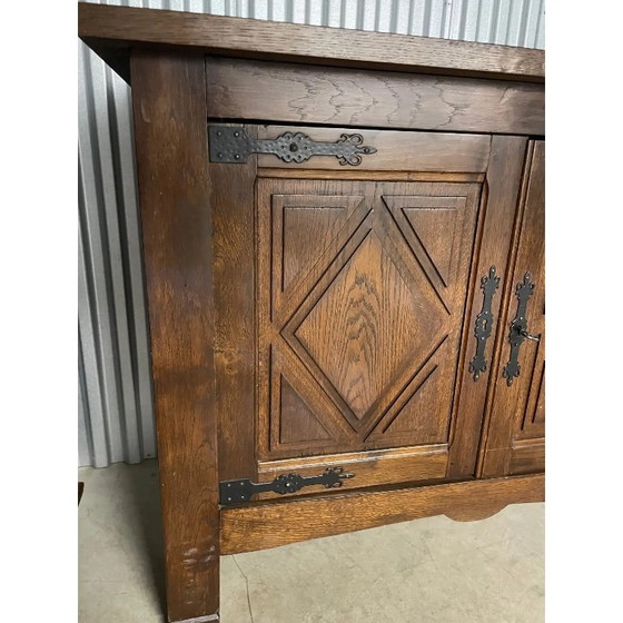 Credenza brutalista francese in rovere, anni '70. – Credenze, Wood (photo 7 of 7)