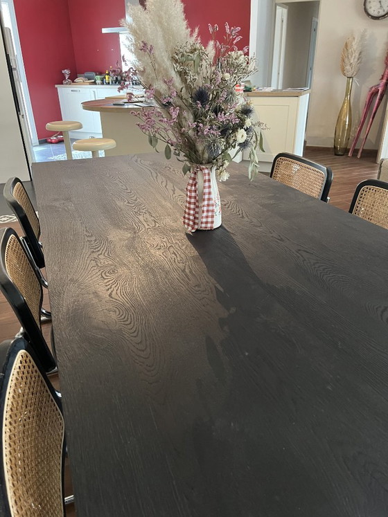 TABLE JESS DESIGN BOIS MASSIF NOIR et 6 chaises – Tables de salle à manger, Métal (photo 6 of 6)