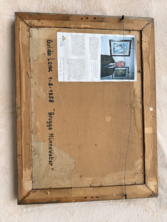 Image 1 of Guido Lams (1932) - "Brügge, Minnewater" - huile sur toile, 1958