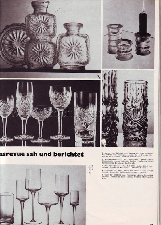 Image 1 of Vase Kvety / Pressed Glass Vase Flowers by Pavel Panek / Libochovice / Czech Republic / 1973