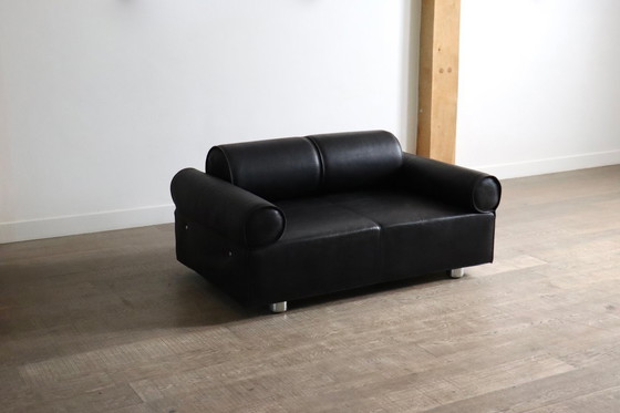 Image 1 of Marzio Cecchi sofa daybed in buffalo leather, Italy 1970s