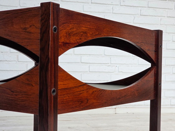 1970s, Danish design by Kristian Vedel. Side table model "Modus", teak wood. – Metal (photo 12 of 15)