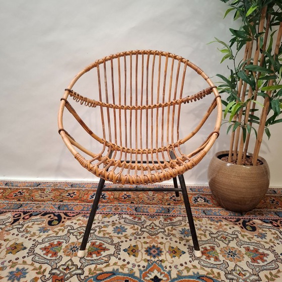 Vintage Kuipstoeltje Kindermodel – Stoelen / fauteuils, Metal, Rattan (photo 3 of 10)