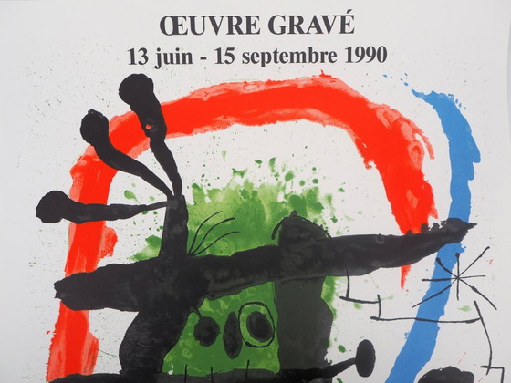 Joan Miró: Surrealist Green Figure, Signed Lithograph – Lithographs & prints, Paper (photo 5 of 6)