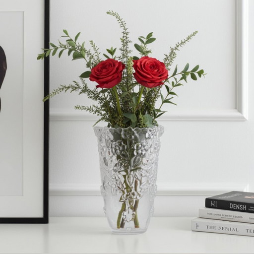 Vase Mikasa Carmen – Cristal dépoli, style moderne et épuré du milieu du siècle