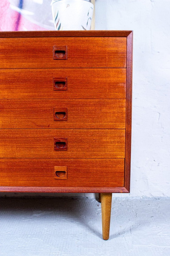 Cassettiera e credenza Erik Brouer, design danese, in teak, stile vintage metà secolo. – Cassettiere, Wood (photo 5 of 12)