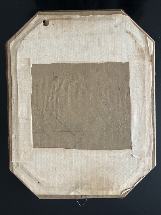 Image 1 of ritratto con cornice in ottone degli anni '20