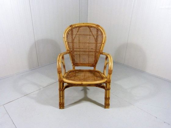 Image 1 of Poltrona italiana in rattan, anni '70