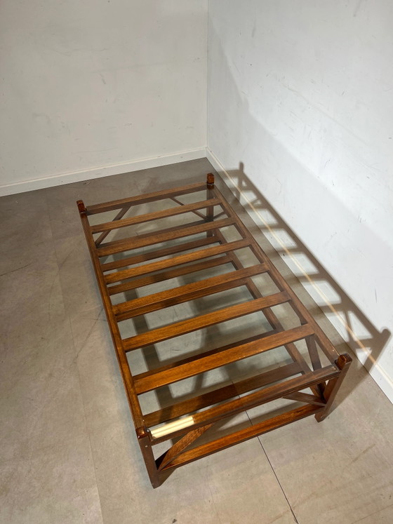 Mid-Century Wooden Coffee Table with Glass Top (photo 3 of 4)
