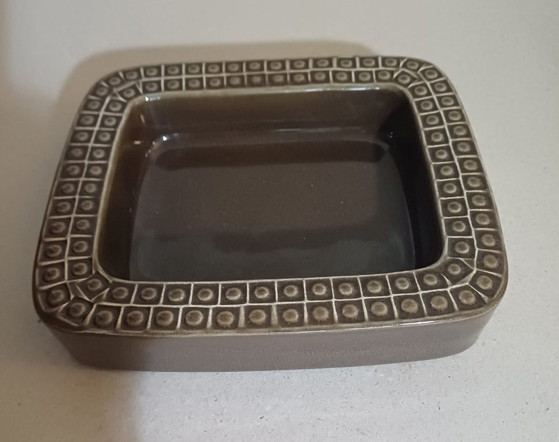 Gunnar Nylund voor Rörstrand "Kub" Steengoed Vide-Poche / Schotelkom / Asbak jaren 50 – Schalen, Ceramic (photo 8 of 10)