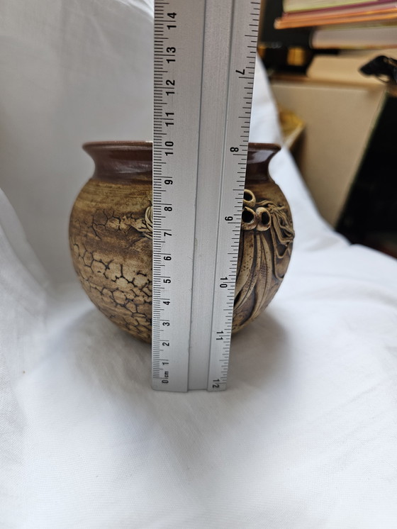 Image 1 of Gum leaf Wartook Pottery jar