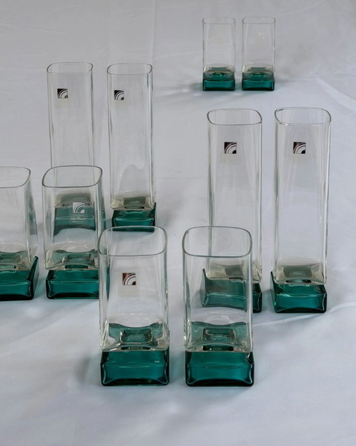 Vintage 90s Glassware Set by Luigi Bormioli for Light & Music