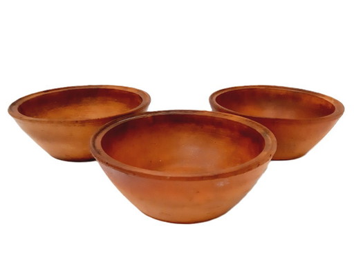 3 x Rustic Handmade Terracotta, Clay Bowl