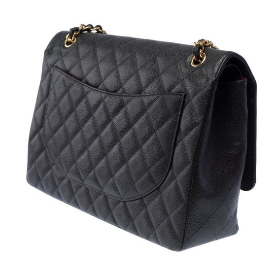 Image 1 of CHANEL Timeless/Classique Tasche aus schwarzem Leder - 103508