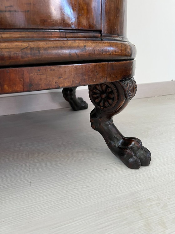 Image 1 of Cassettone - Noce - Comò con specchiera