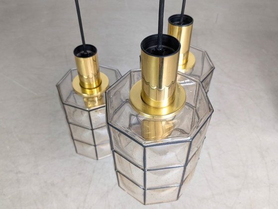 Image 1 of Glashütte Limburg Deckenleuchte Brutalistisch Lampe Glas Strahler